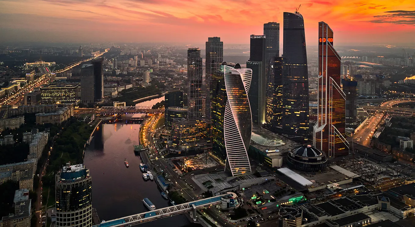 Москва-Сити на закате